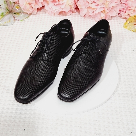 HUGO Boss Men's Fashion Oxford Vareb Leather Shoes 50246655 Size 7.5 - Picture 1 of 12